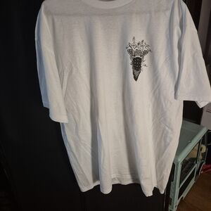 Crooks & Castles White Tee with Black Graphic